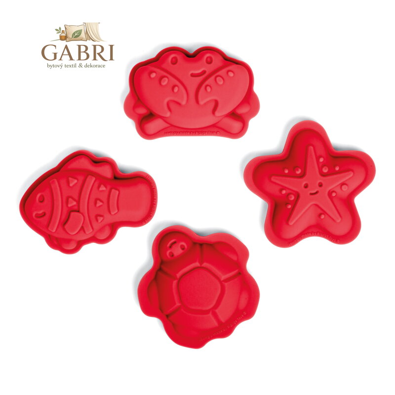 Bigjigs Toys Silikonové formičky červené Cherry