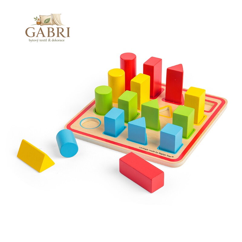 Bigjigs Toys Barevné vkládací tvary