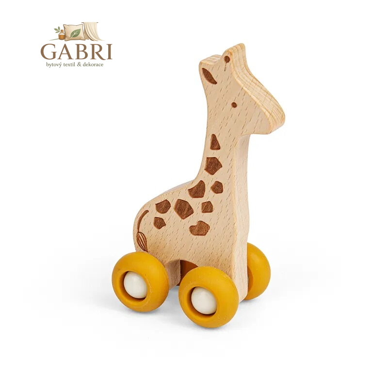 Bigjigs Toys Zvířátko na kolečkách Safari Žirafa
