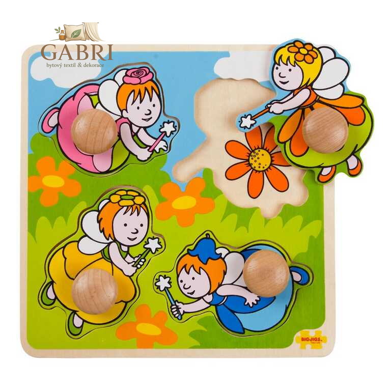 Bigjigs Toys Vkládací puzzle víly