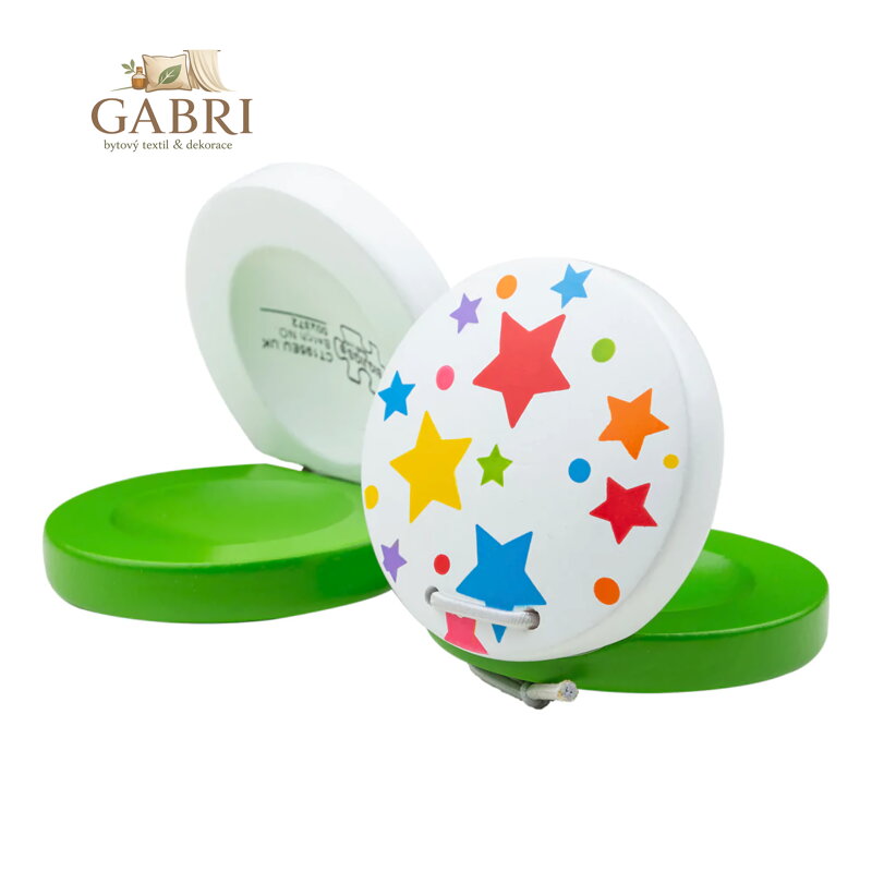 Bigjigs Toys Kastaněty hvězdičky 1 ks zelená