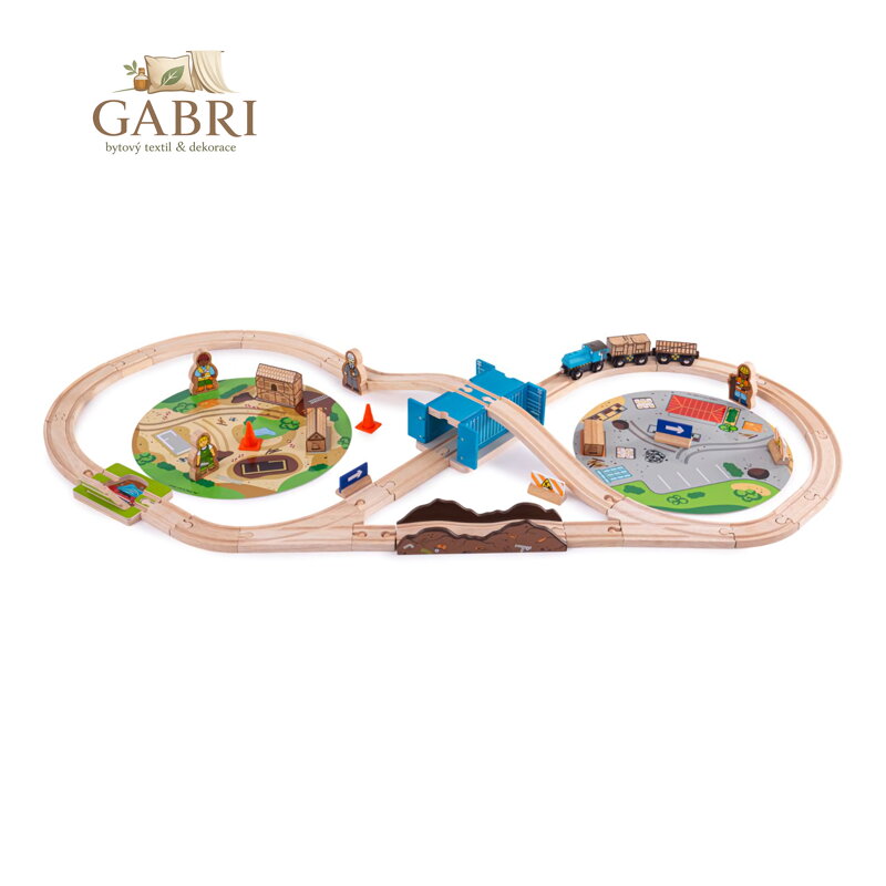 Bigjigs Rail Vláčkodráha Stavba 50 dílů