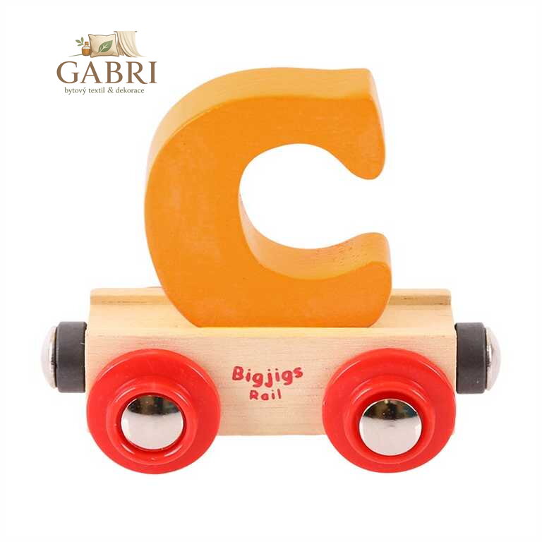 Bigjigs Rail Vagónek dřevěné vláčkodráhy - Písmeno C