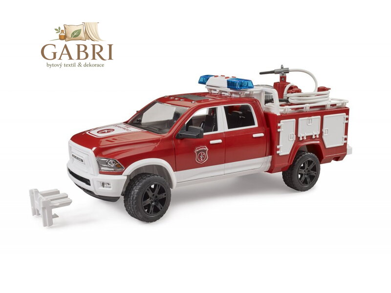 Bruder RAM 2500 Hasičský vůz se světelným a zvukovým majákem