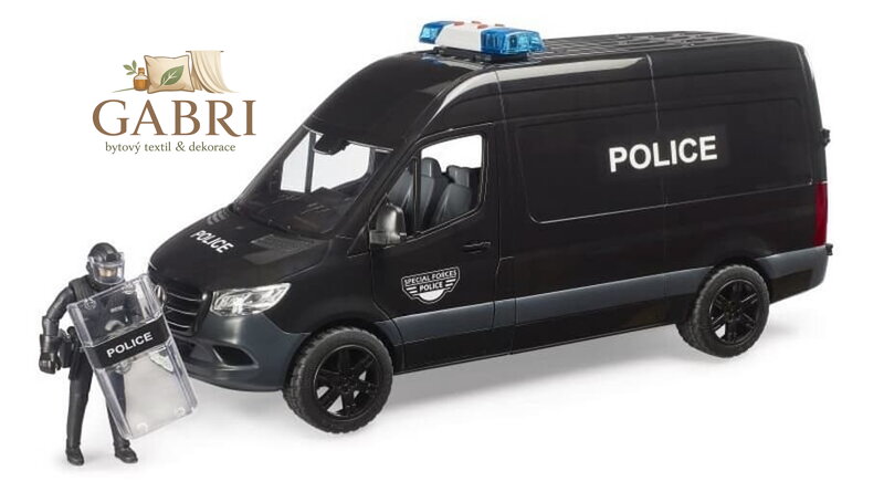 Bruder MB Sprinter s policistou těžkooděncem