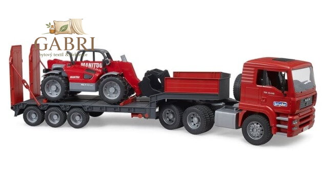 Bruder Nákladní auto s přívěsem MAN TGA a teleskopickým nakladačem Manitou