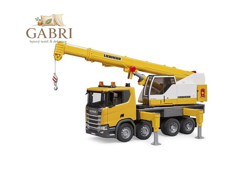 Bruder Nákladní auto Scania s jeřábem Liebherr