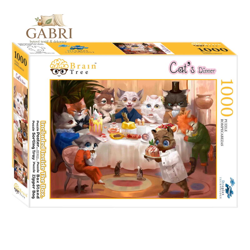 Brain Tree Puzzle Kočičí večeře 1000 dílků
