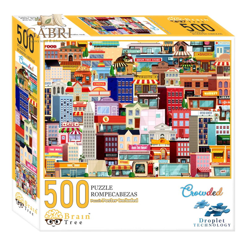 Brain Tree Puzzle Přeplněné město 500 dílků