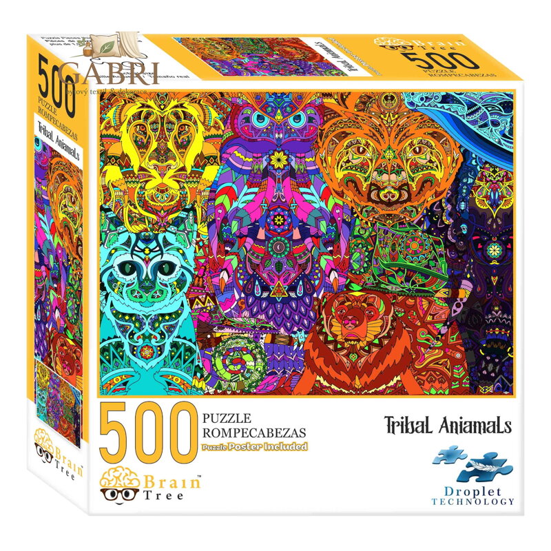 Brain Tree Puzzle Kmenová zvířata 500 dílků