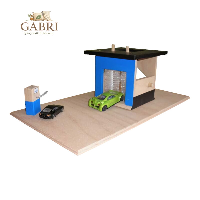 Dřevěná myčka na auta