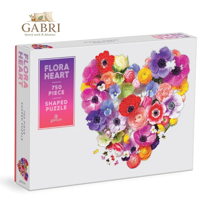 Galison Puzzle Květinové srdce 750 dílků