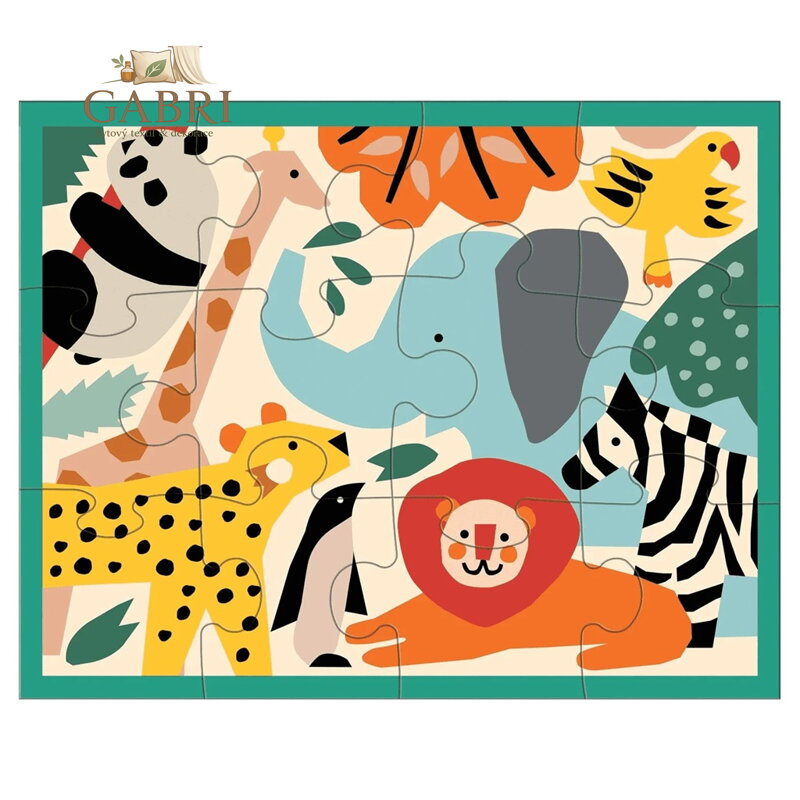 Mudpuppy Puzzle zvířátka v zoo 12 dílků