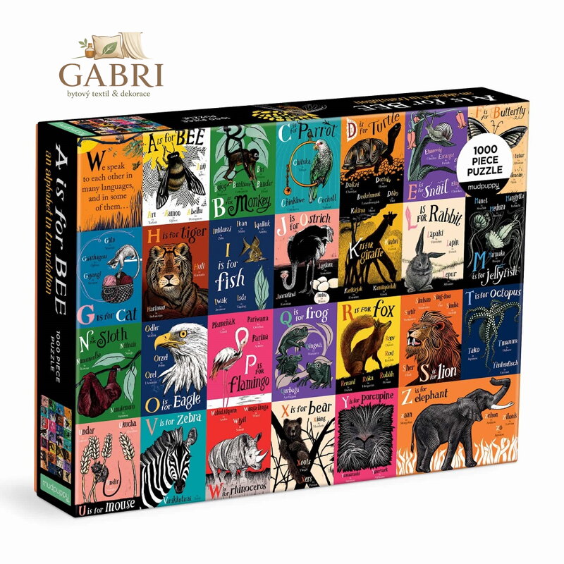 Mudpuppy Puzzle Abeceda v překladu 1000 dílků