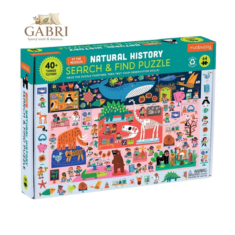 Mudpuppy Puzzle skládej a hledej "Přírodovědné muzeum" 64 dílů