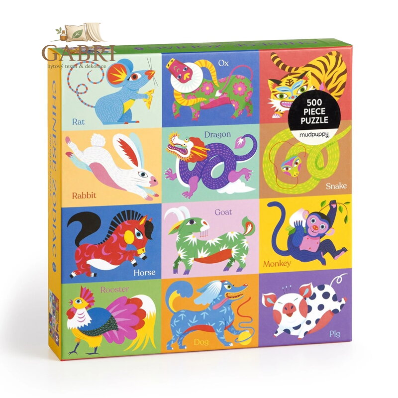 Galison Puzzle Čínský zvěrokruh 500 dílků