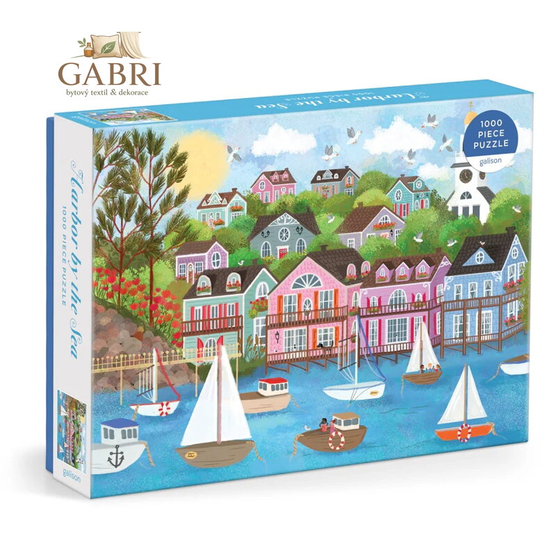 Galison Puzzle Přístav u moře Joy Laforme 1000 dílků