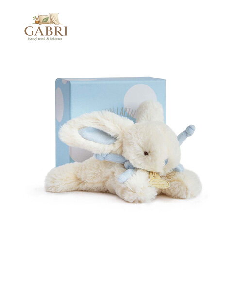 Doudou Dárková sada - Plyšový králíček modrý 16 cm