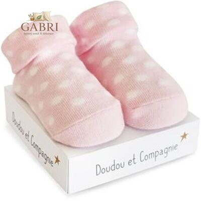 Doudou Ponožky pro holčičku 0-6 měs. 1 pár růžová