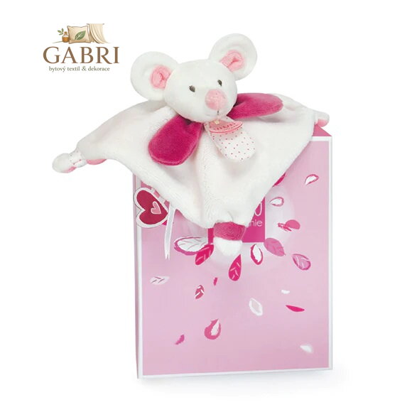 Doudou Plyšová mini hračka muchláček 20 cm myš