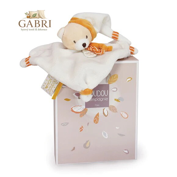 Doudou Plyšová mini hračka muchláček 20 cm medvěd