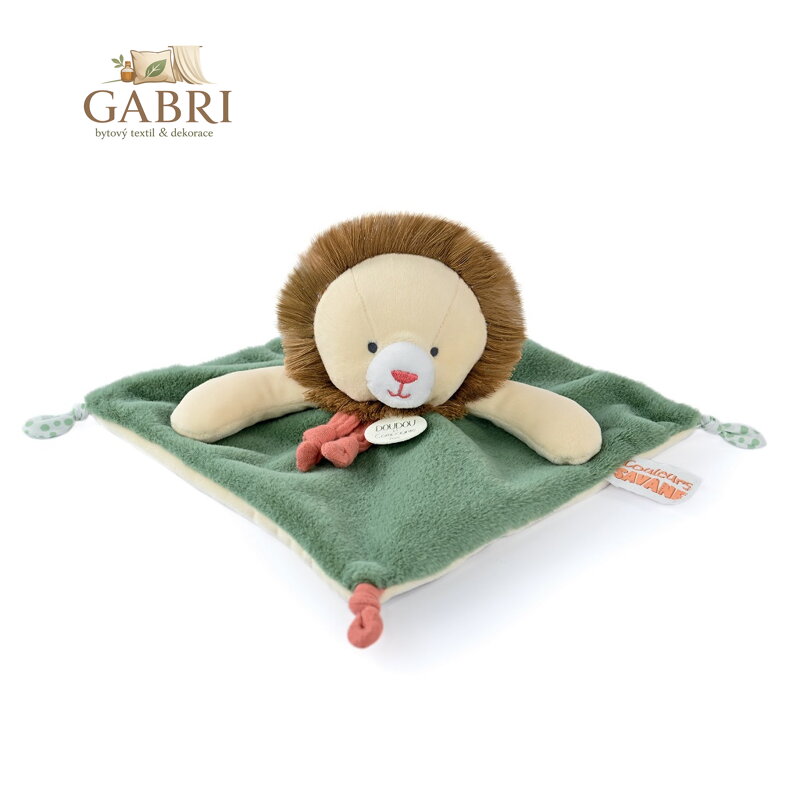 Doudou Plyšový muchláček lev Couleurs Savane 25 cm