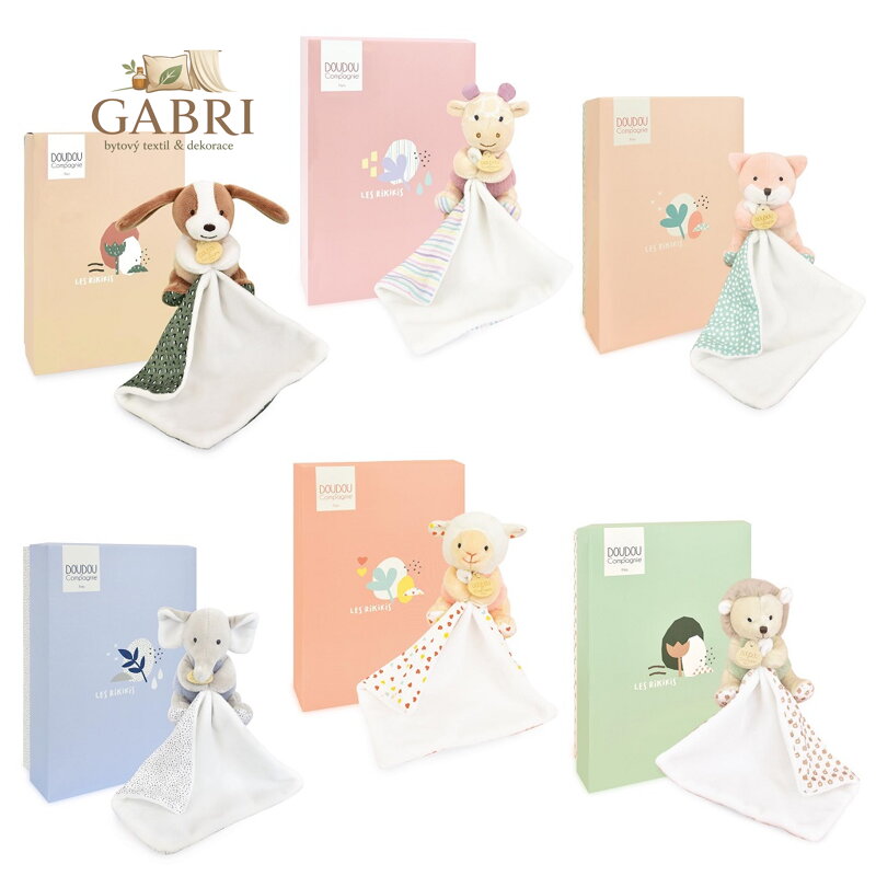 Doudou Plyšové zvířátko s dečkou 11 cm 1 ks