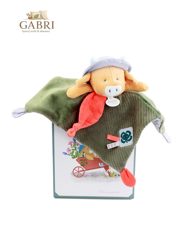 Doudou Dárková sada Plyšový muchláček kravička Aneth 27 cm