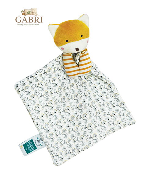 Doudou Dárková sada - Liška s dečkou z  BIO bavlny 20 cm