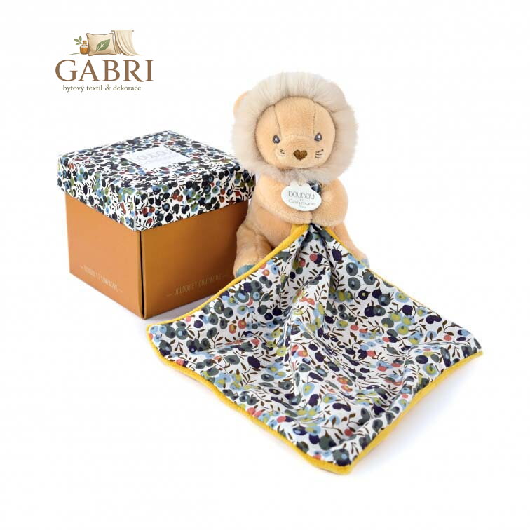 Doudou Dárková sada - lvíček s dečkou 12 cm