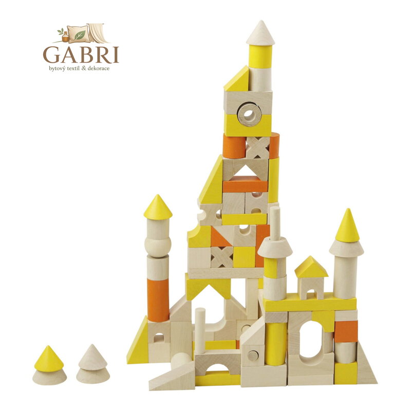 Detoa Dřevěné kostky L 96 dílků