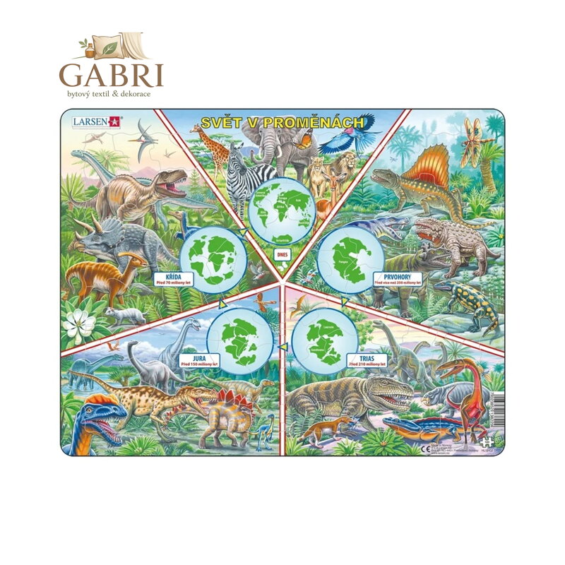 Larsen Vzdělávací puzzle Svět v proměnách 100 dílků