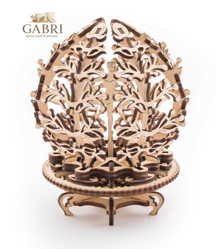 Ugears 3D dřevěné mechanické puzzle Květina