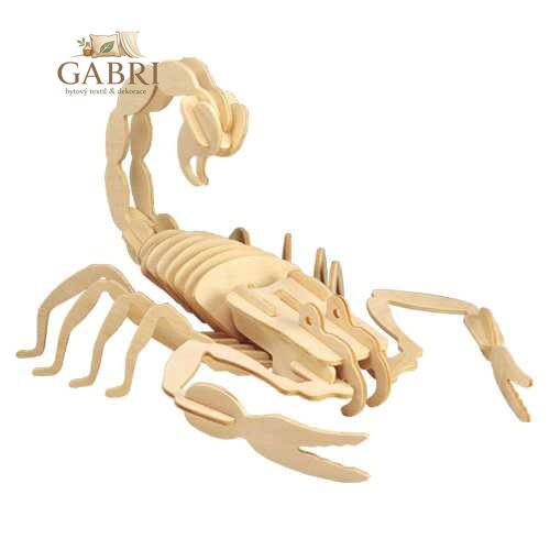 Woodcraft Dřevěné 3D puzzle Štír