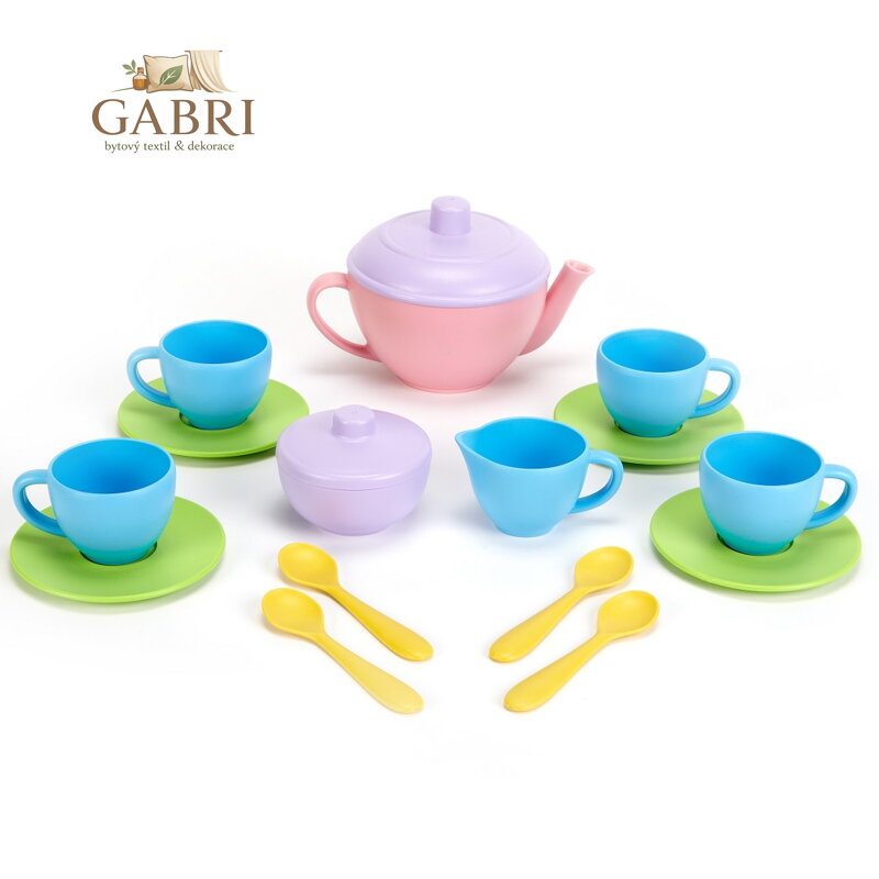 Green Toys Čajový set Pink 17 ks