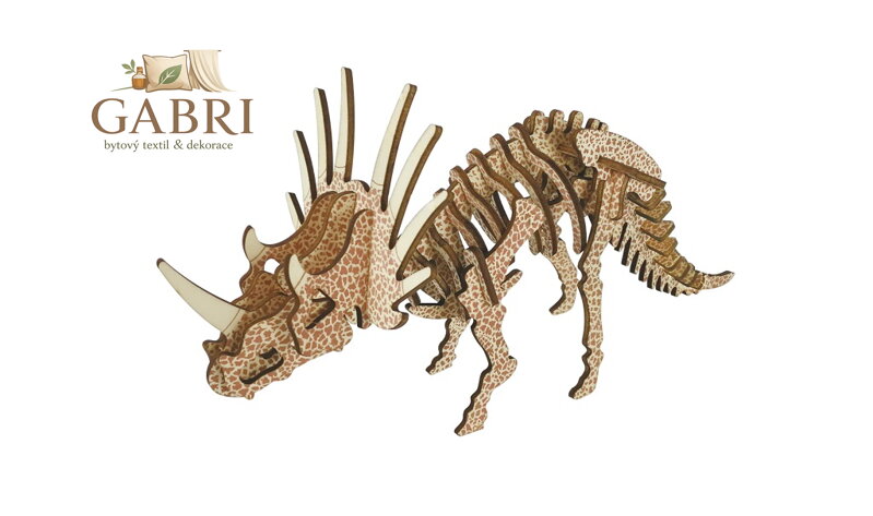 Woodcraft Dřevěné 3D puzzle Triceratops