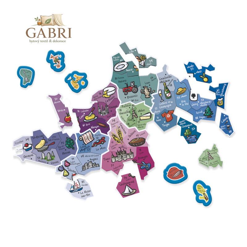 Jeujura Magnetická mapa Francie