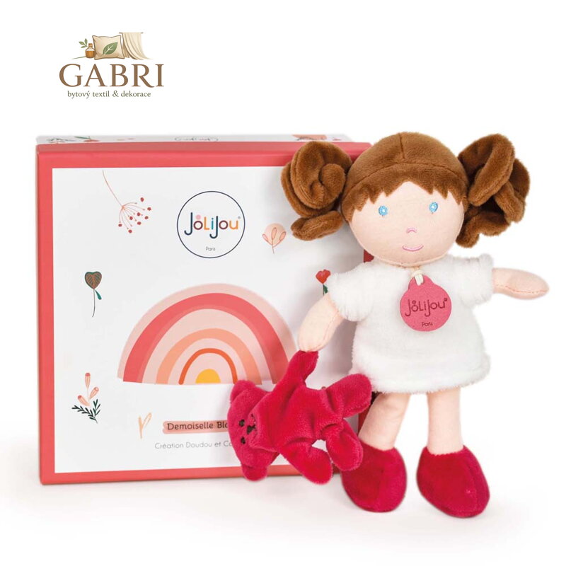 Doudou Jolijou Panenka Miss Blanche 21 cm