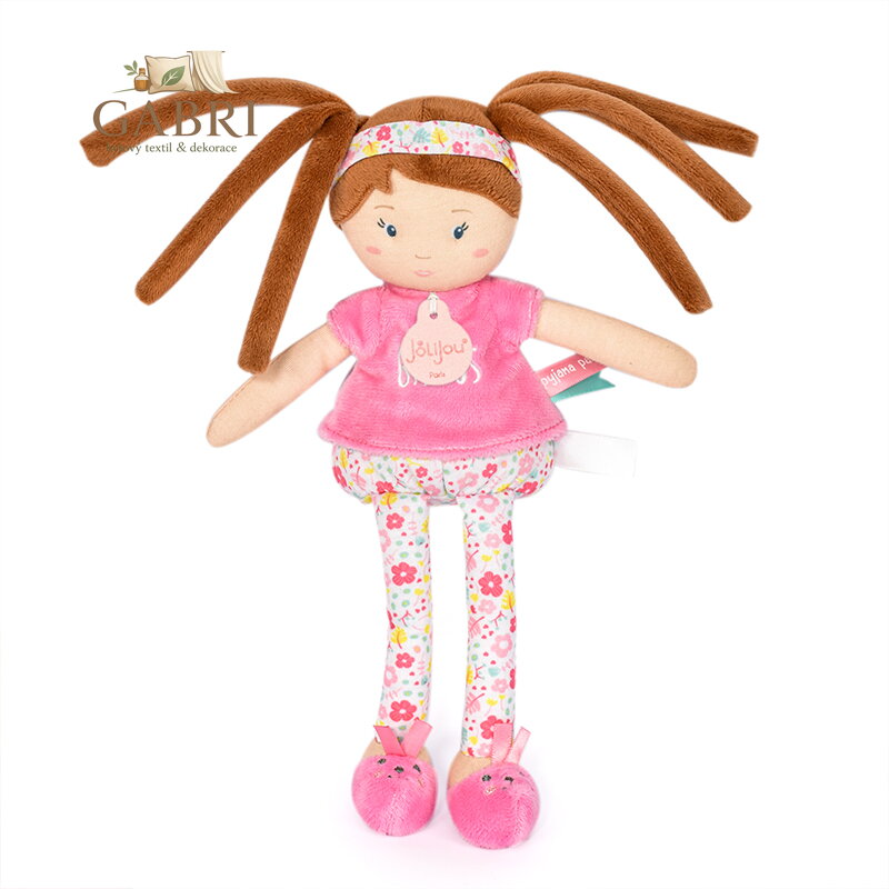 Doudou Jolijou Panenka LES PIPELLETTES 25 cm 1 ks růžová