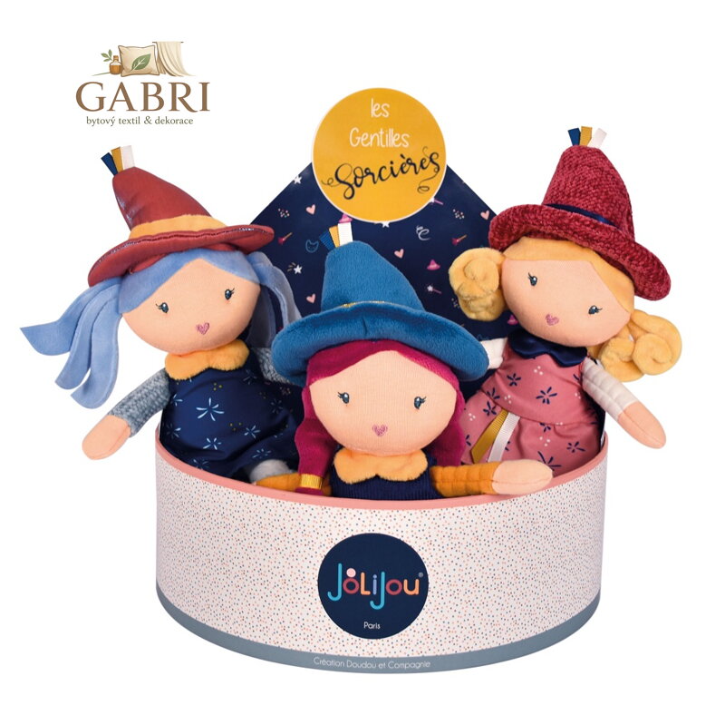 Doudou Jolijou Látkové panenky Čarodějnice 24 cm