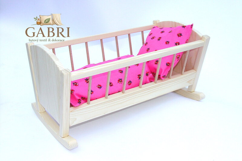 Dřevěná kolébka pro panenky přírodní