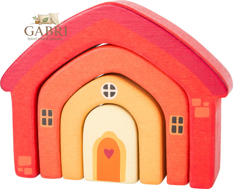 small foot Motorická hračka dřevěný skládací domeček