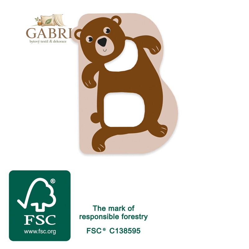 small foot Dřevěné písmeno B