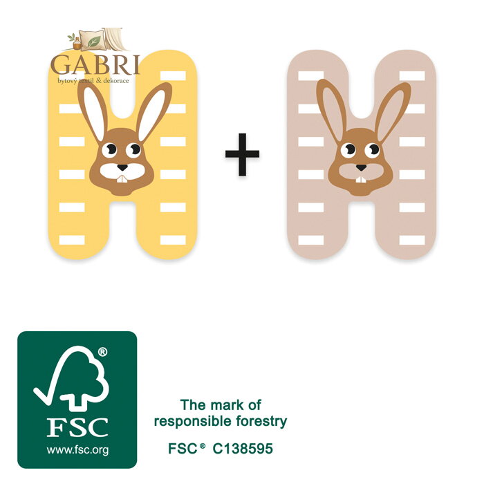 small foot Dřevěné písmeno H