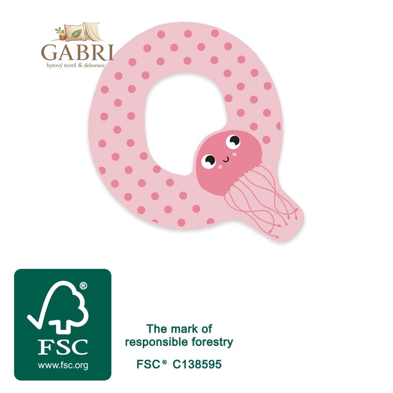 small foot Dřevěné písmeno Q