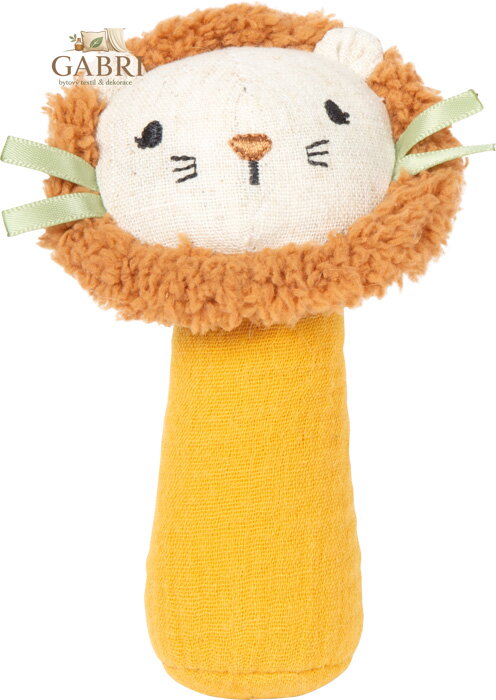 small foot Látkové chrastítko Lvíček