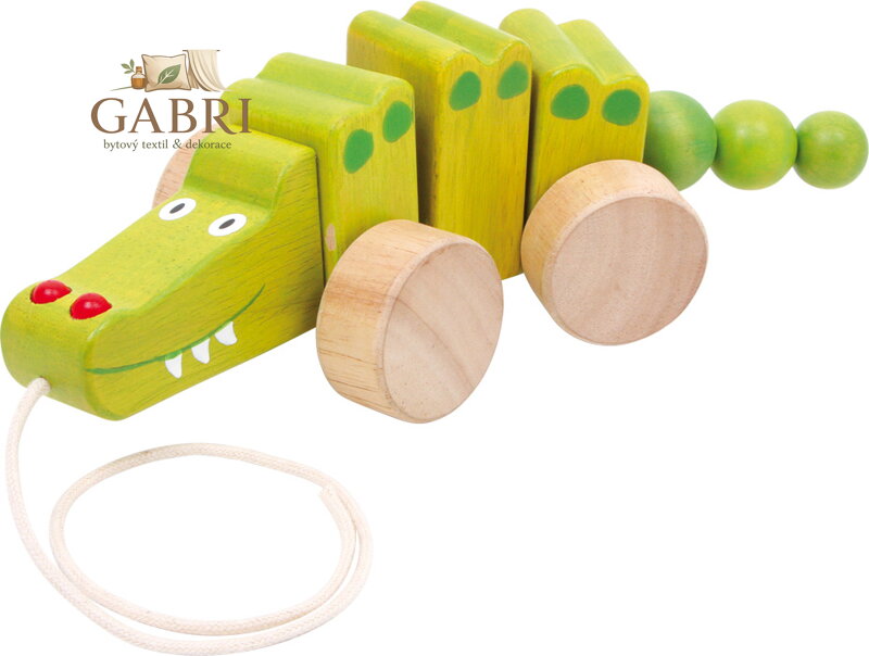 small foot Dřevěný tahací krokodýl