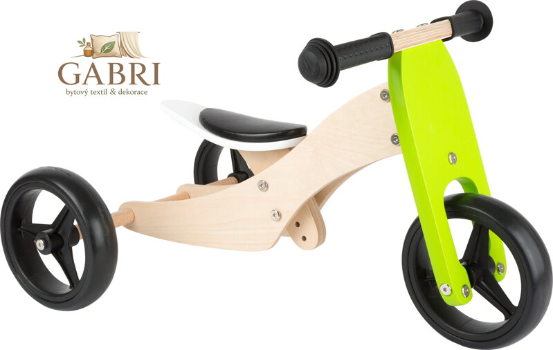 small foot Dřevěná tříkolka Trike 2v1 zelená