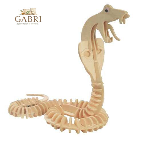 Woodcraft Dřevěné 3D puzzle Had