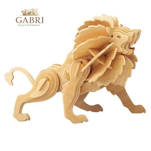 Woodcraft Dřevěné 3D puzzle Lev